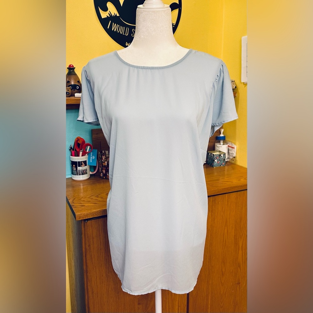 Sheer Torrid Blouse with Tulip Sleeves